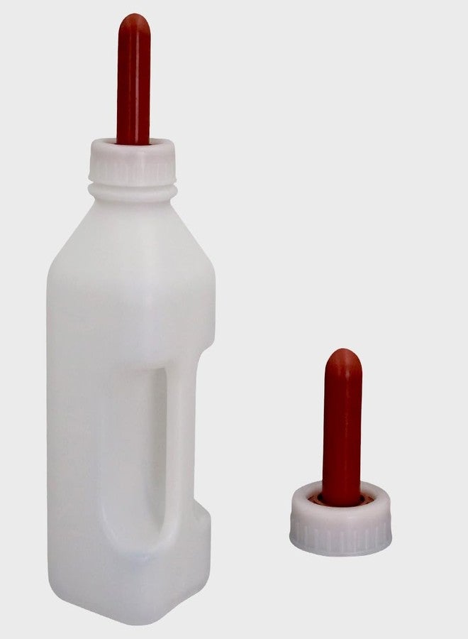 MODUODUO Calf Bottle with a Replacement Screw-on Nipple 2.11quart Lamb Milk Feeding Bottle for Lamb foal - Image 1